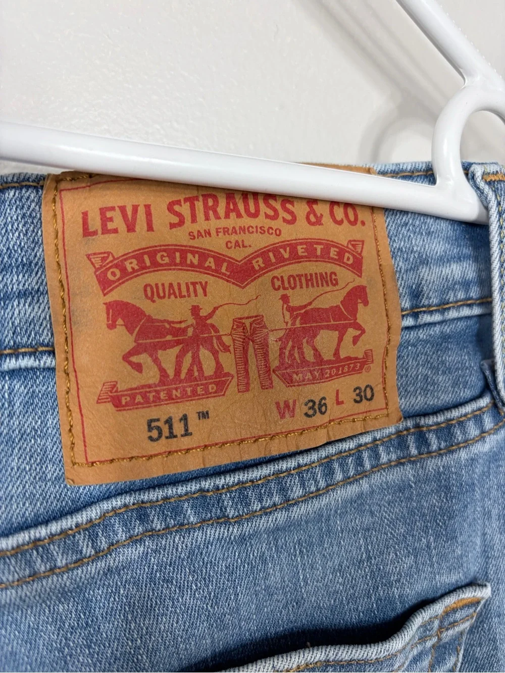 Levi’s 511 Slim Fit Jeans 36x30 Light Wash Stretch Denim Men’s